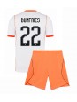 Billige Nederland Denzel Dumfries #22 Bortedraktsett Barn VM 2026 Kortermet (+ Korte bukser)